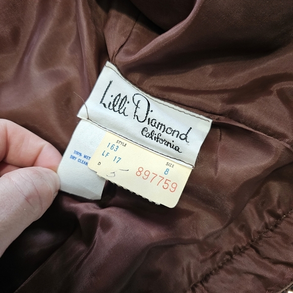 Vintage 70s Lilli Diamond Sequin Jacket Size 8 - Picture 3 of 7